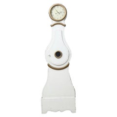 Horloge Mora suédoise ancienne en or blanc avec cloche allongée, début des années 1800