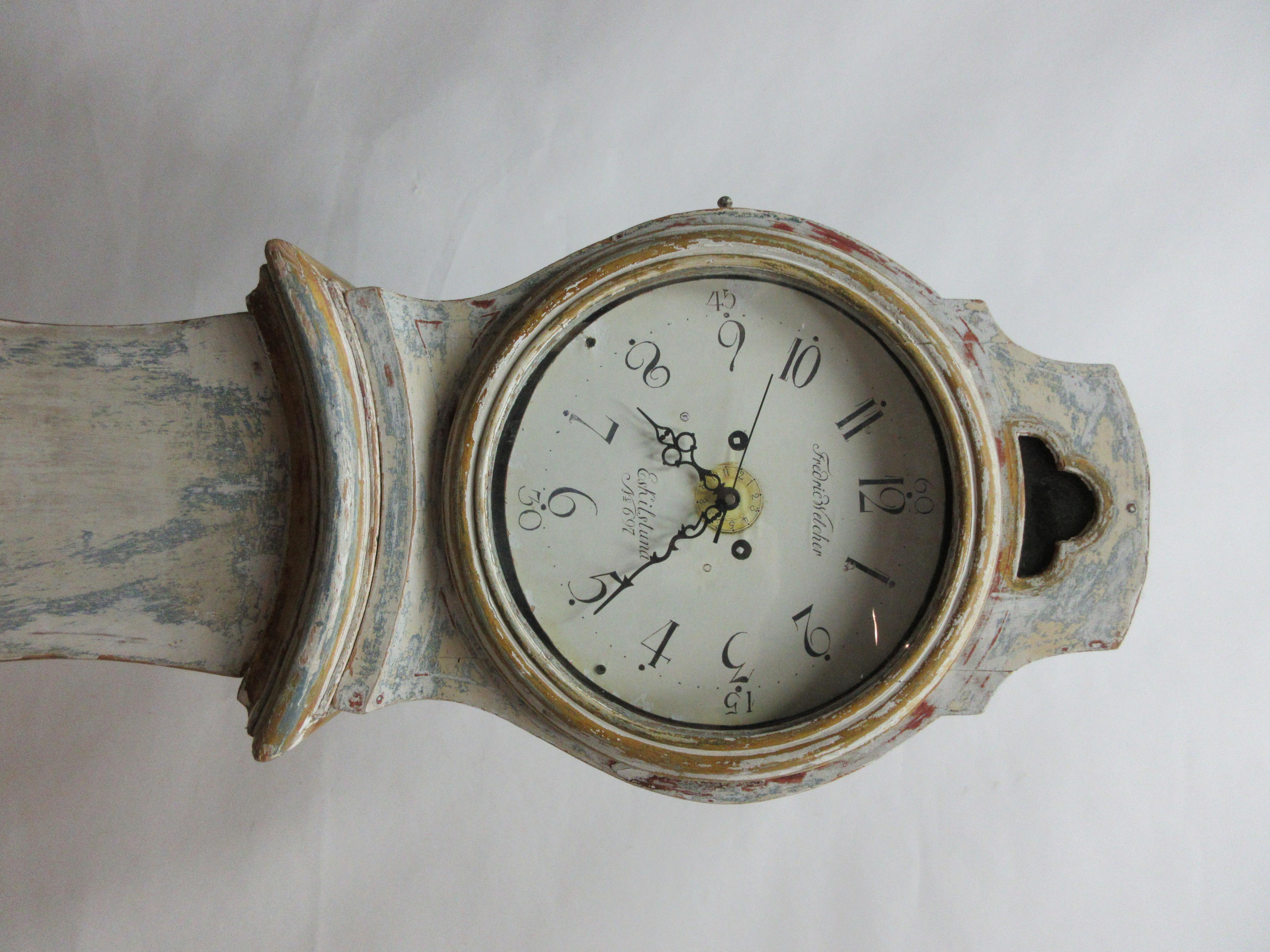 This is a 100% Original painted Swedish Mora Clock, 