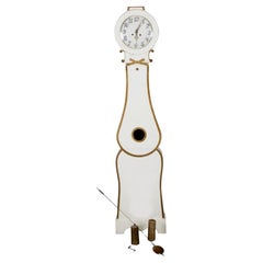 Orologio Svedese Mora Clocks Fryksdall Oro Bianco Motivo Scroll Antico Nonno A