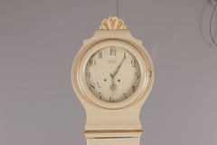 Schwedische Mora Uhr gustavianisch grau grün früh 1800s antik