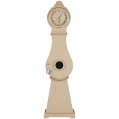Schwedische Mora Uhr gustavianisch grau grün früh 1800s antik