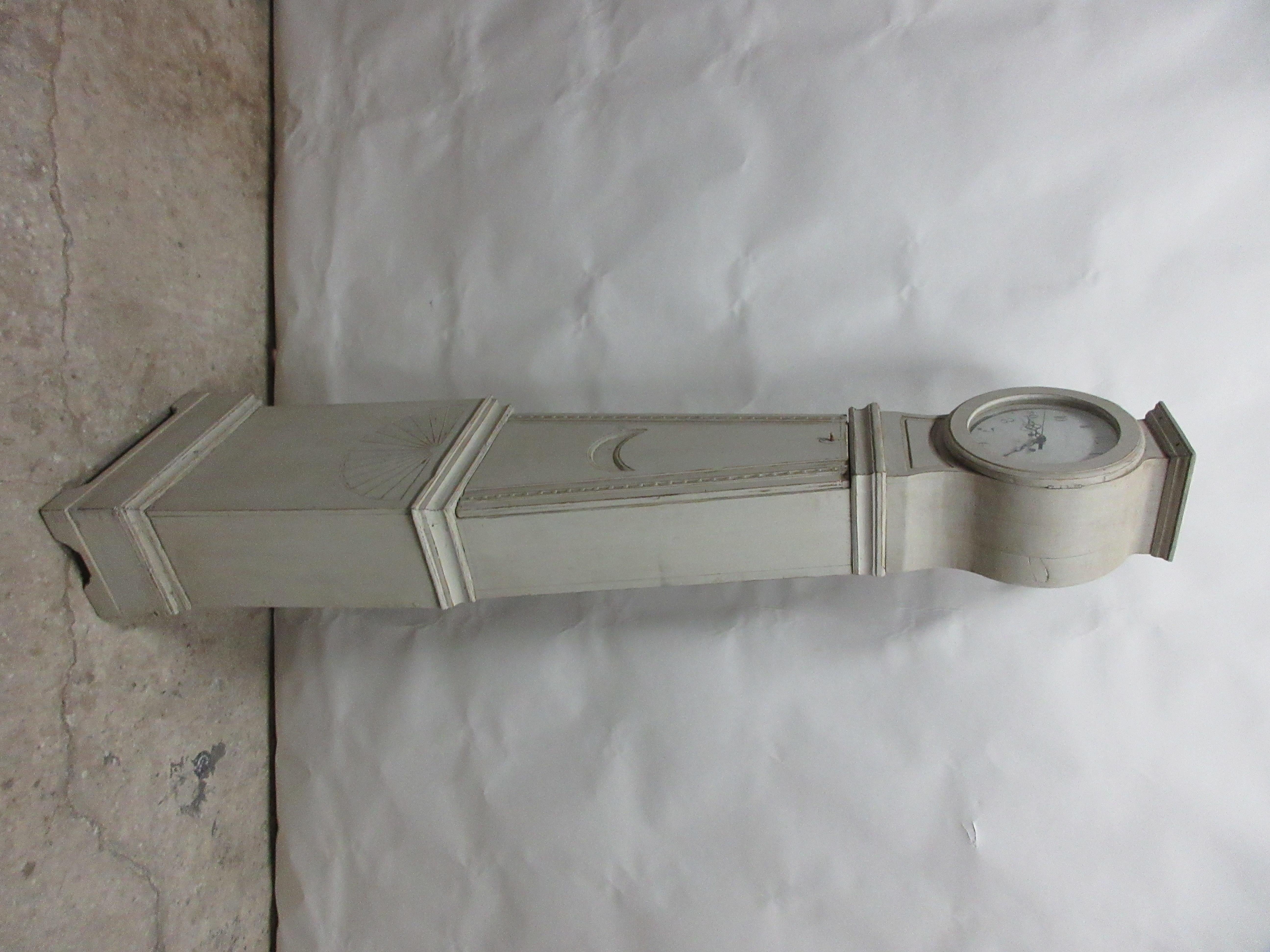 Wood Swedish Mora Clock Gustavian Model For Sale