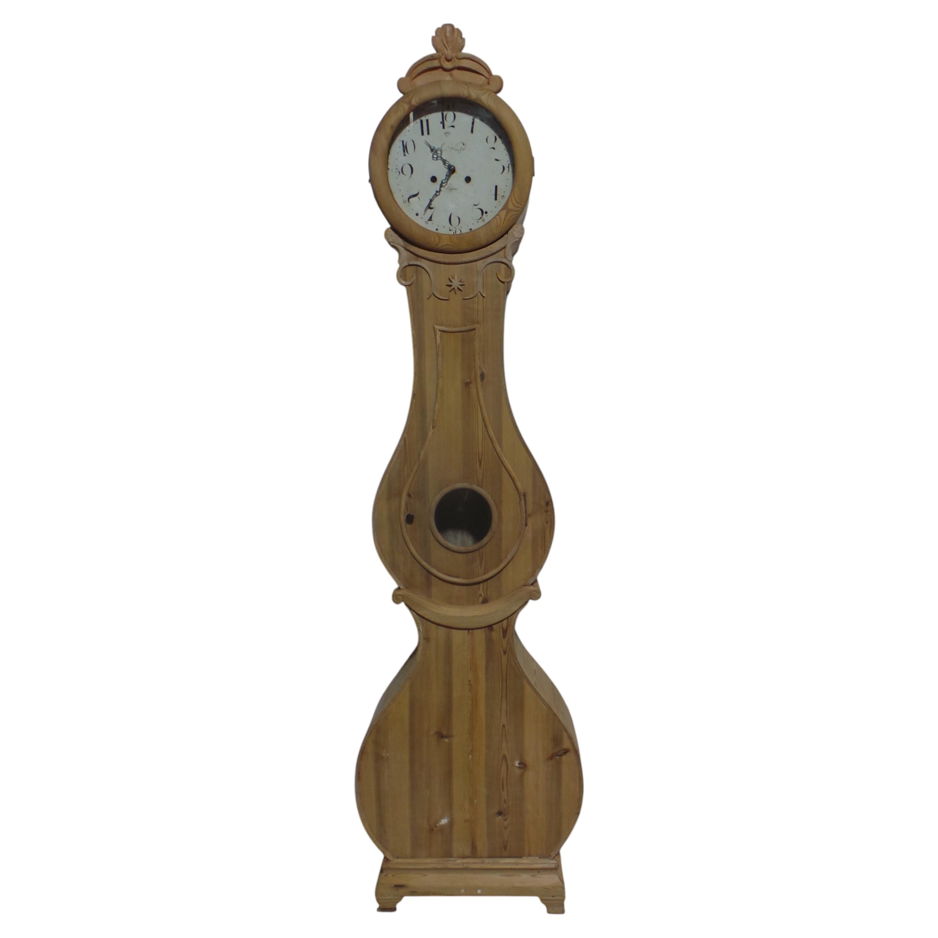 Swedish Mora Clock Natural Wood Fryksdhal Style