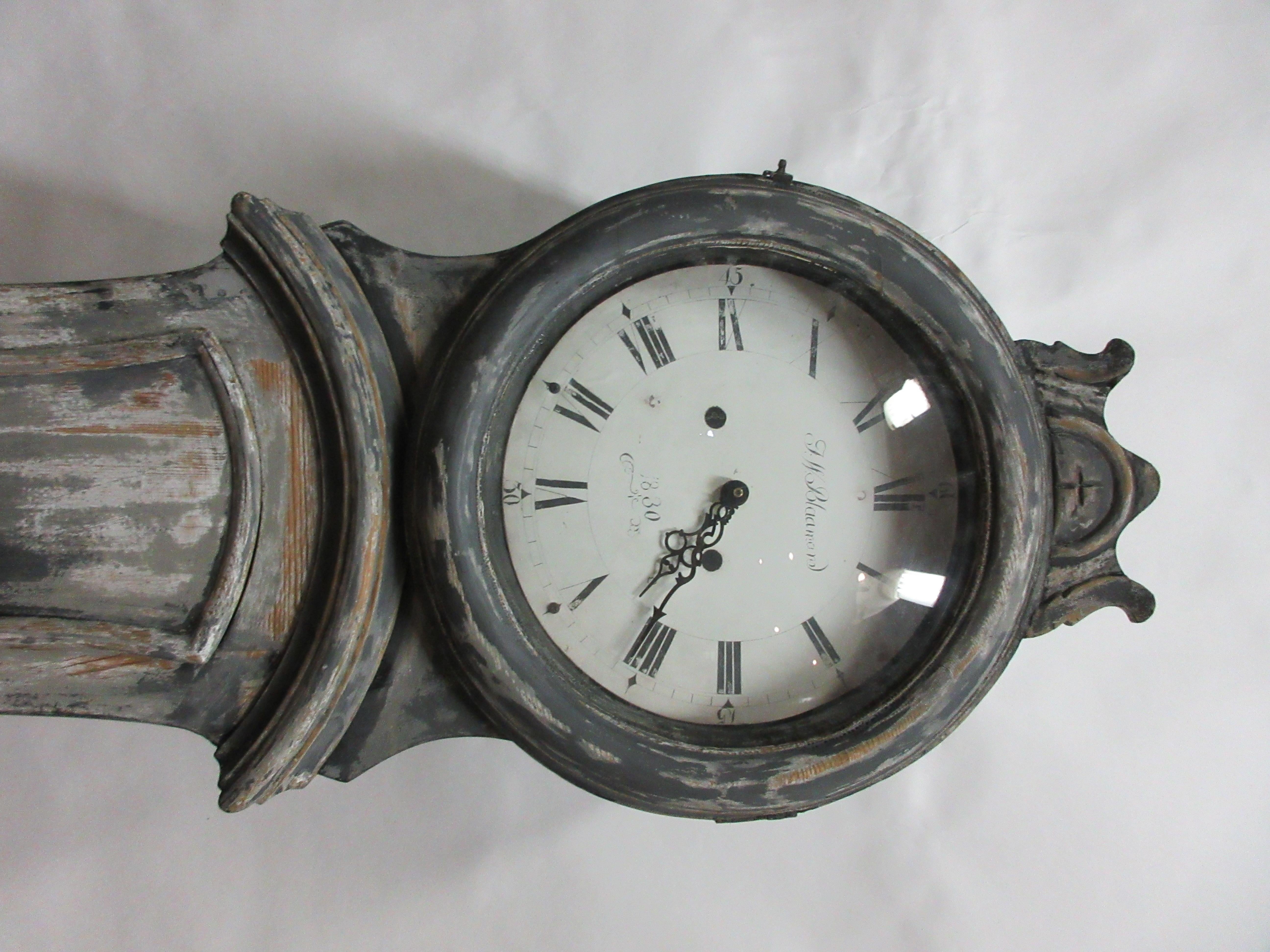 Swedish Mora Clock Norrlands Model 100% Original Paint For Sale 2