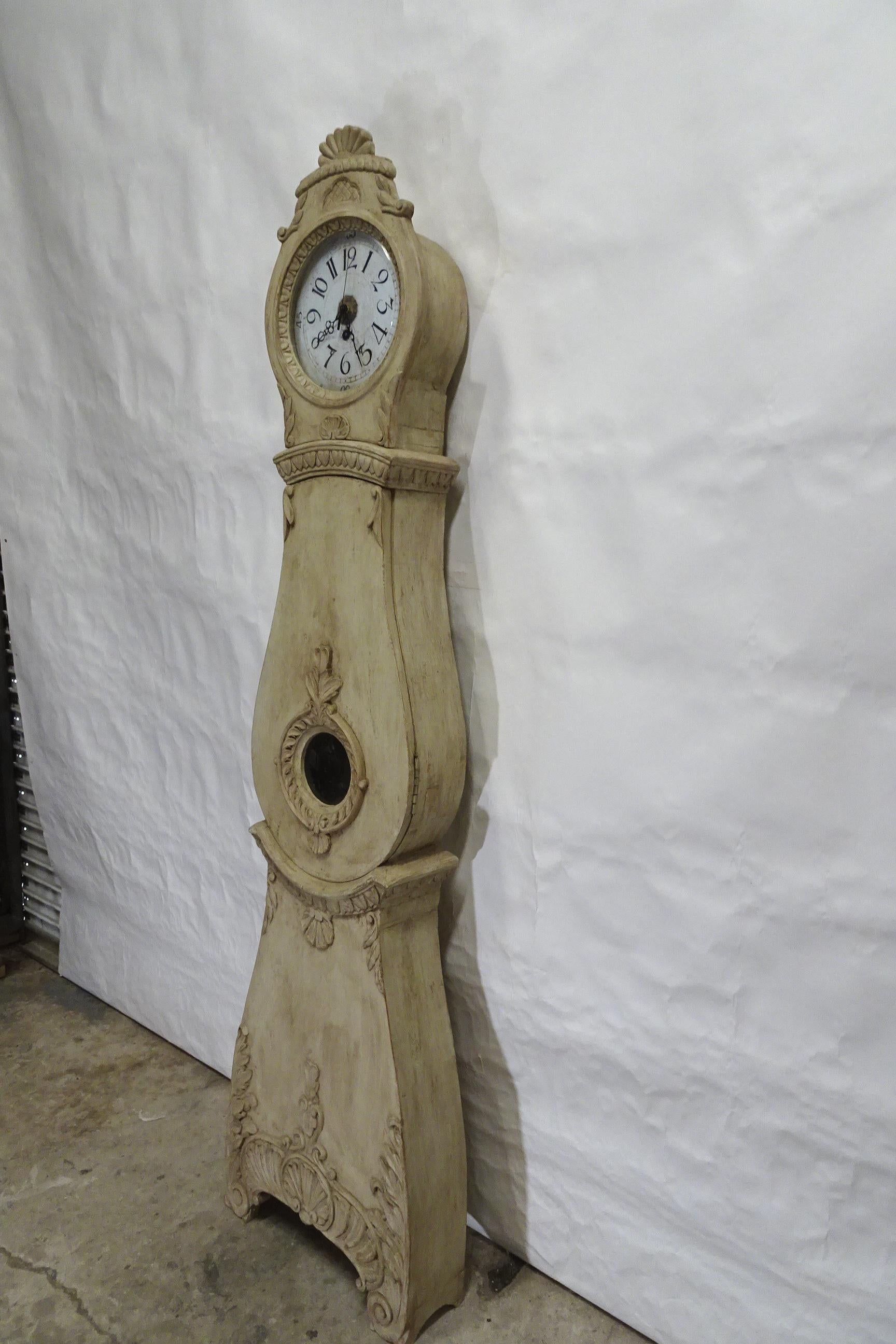 Country Swedish Mora Clock Rococo Model   For Sale