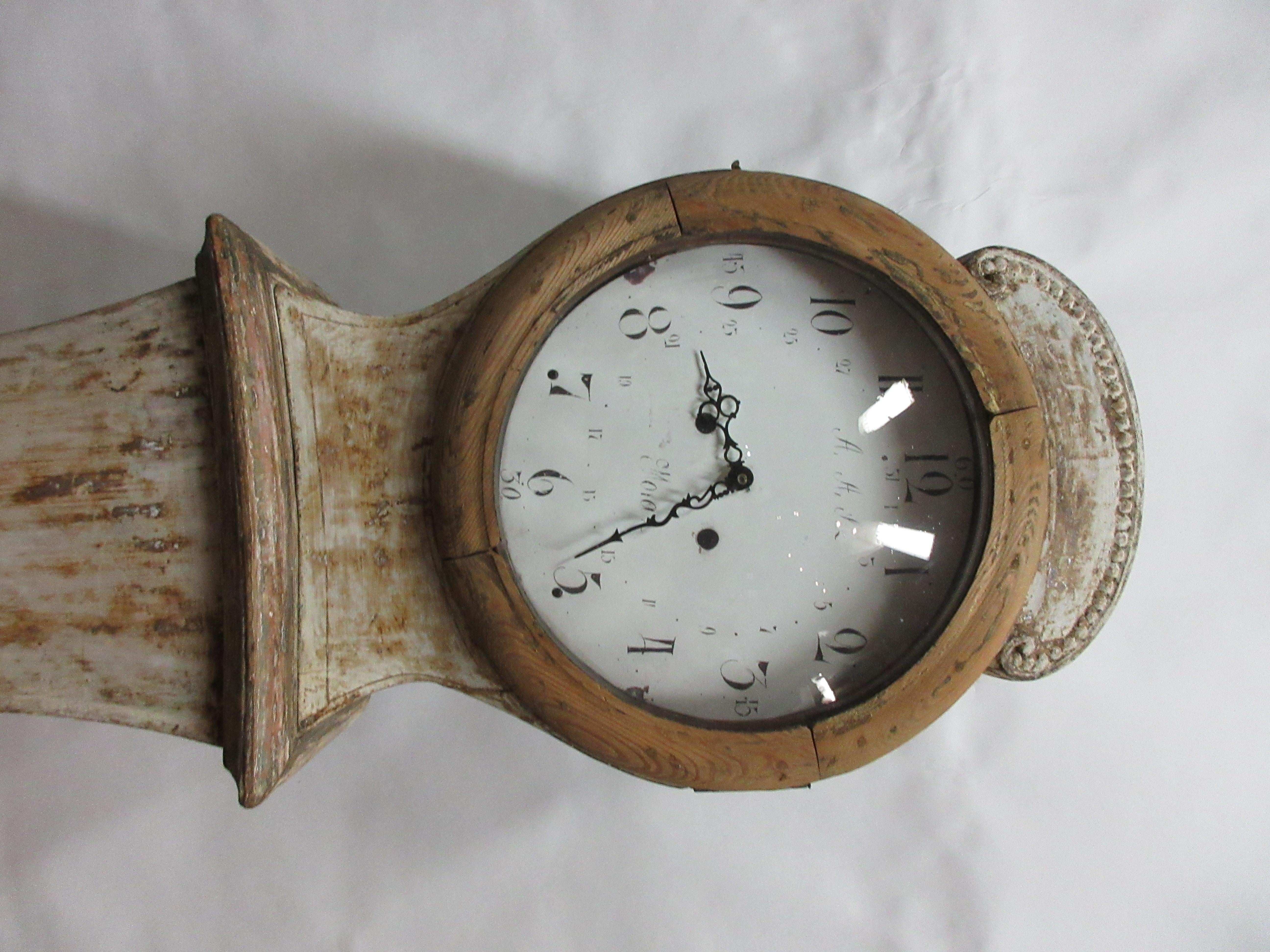 Swedish Mora Clock Sven Nilsson Morin Model 100% Original Paint For Sale 2