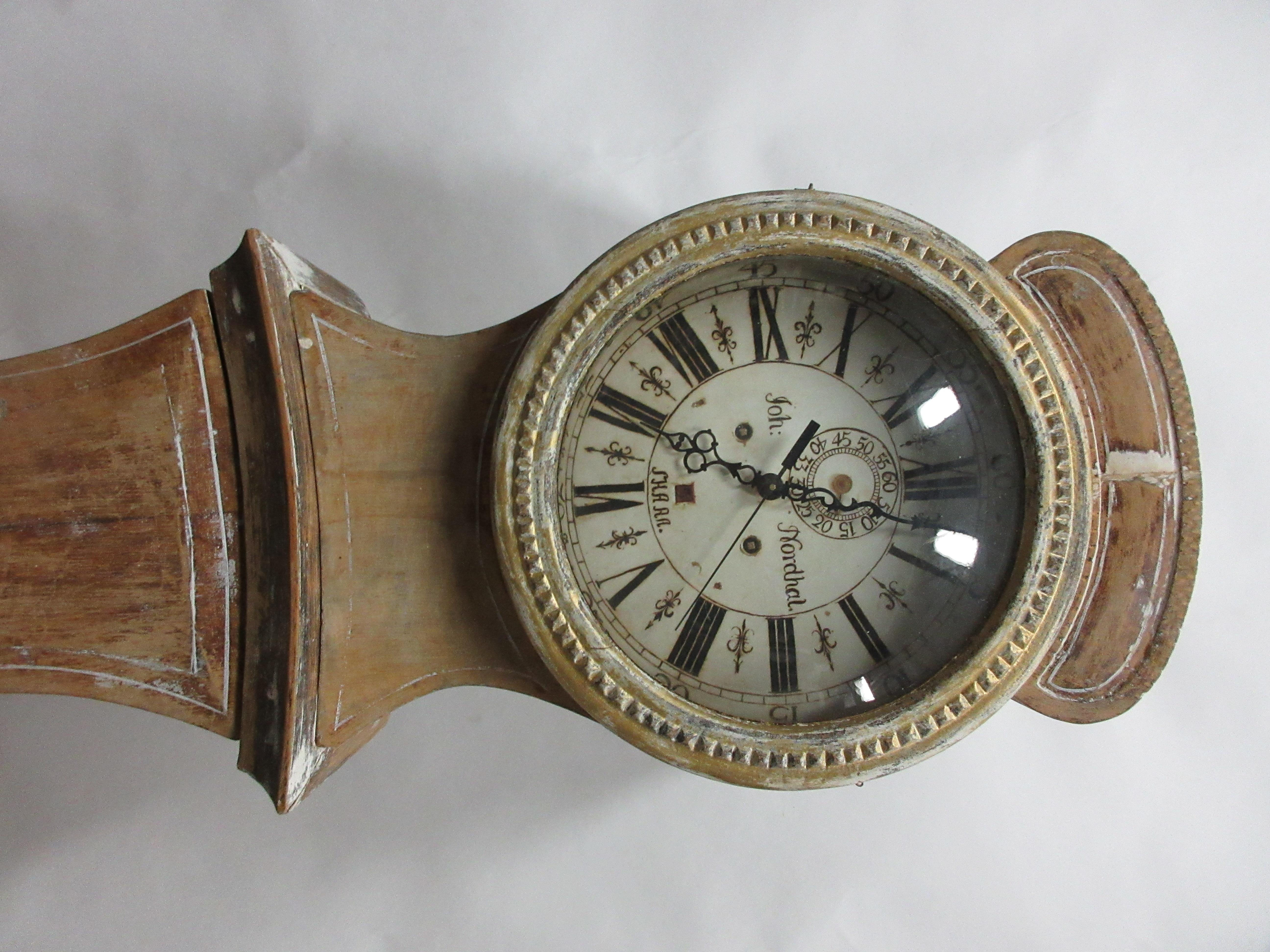 This is an unusual 100% Original Swedish Mora Clock Sven Nilsson Morin Model.
 Sven Nilsson Morin made his clocks from 1780 to 1810 and is one of Sweden's most famous clock makers.