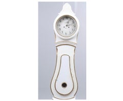Swedish Mora Clock White Gold Early 1800s Antique 214cm Gustavian