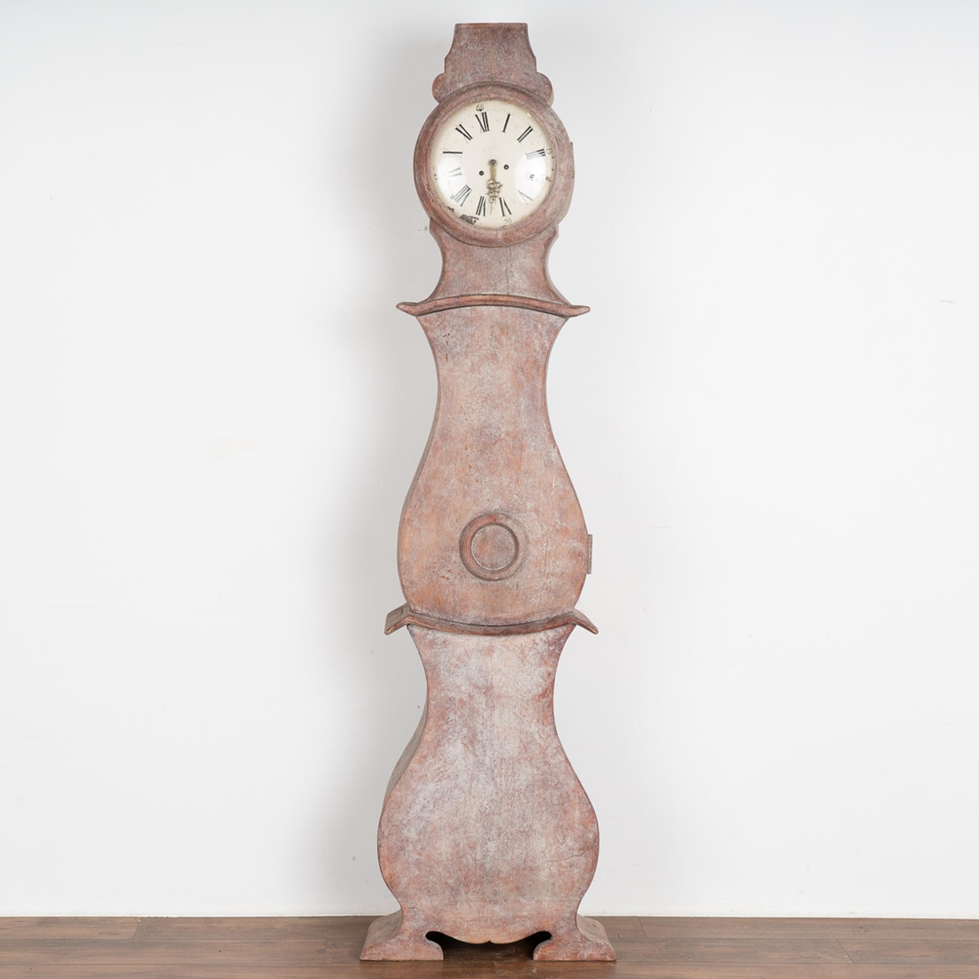 Gustavian Swedish Mora Grandfather Clock, circa 1820-40 For Sale