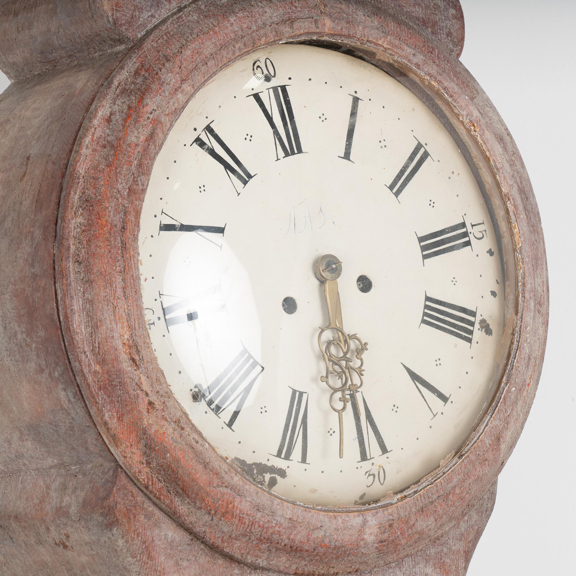 Schwedische Mora Grandfather Clock, um 1820-40 im Angebot 2