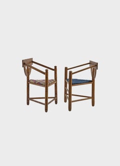 Swedish Munk Armchairs, Pair
