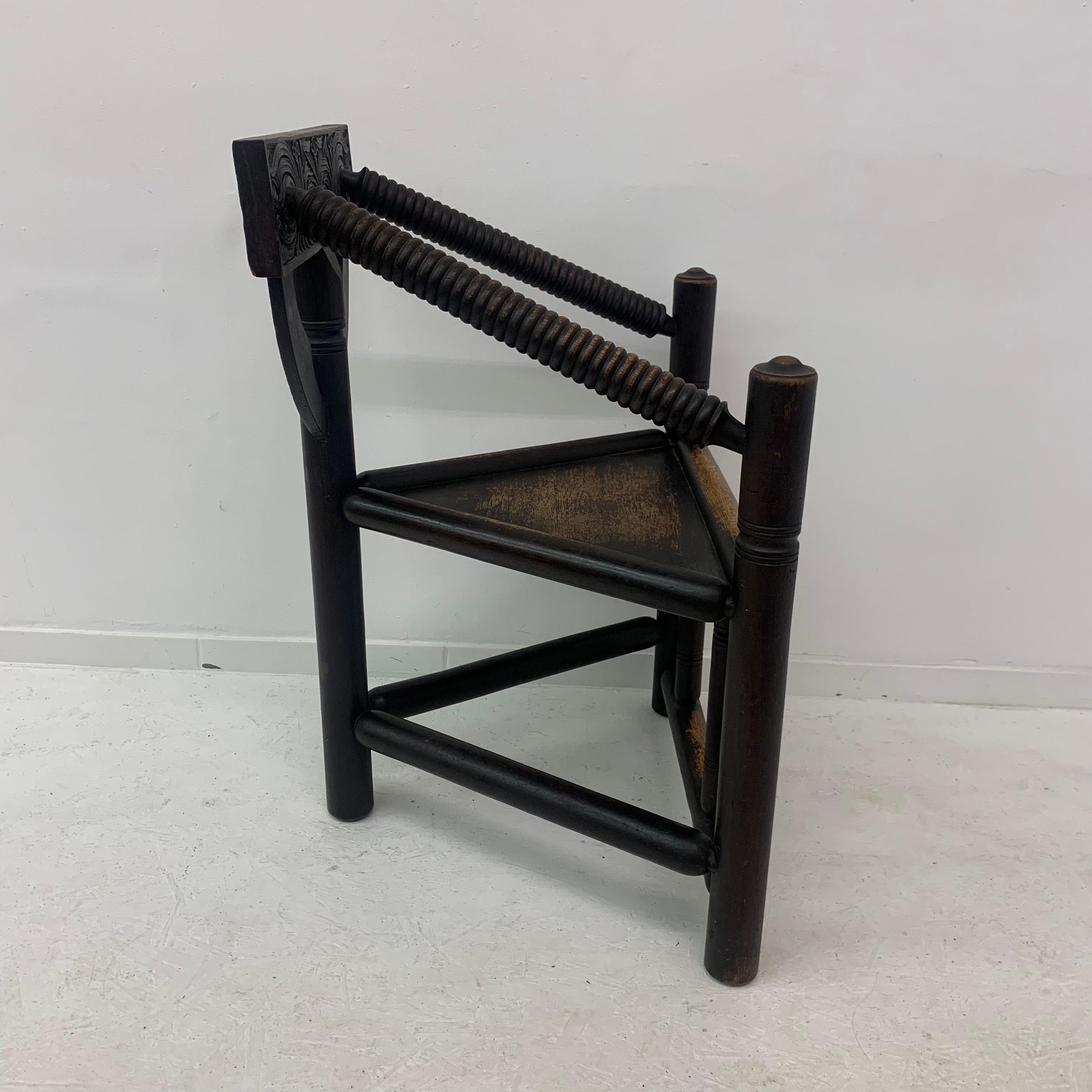 Swedish Munk tripod armchair in solid oak , 1960’s For Sale 8