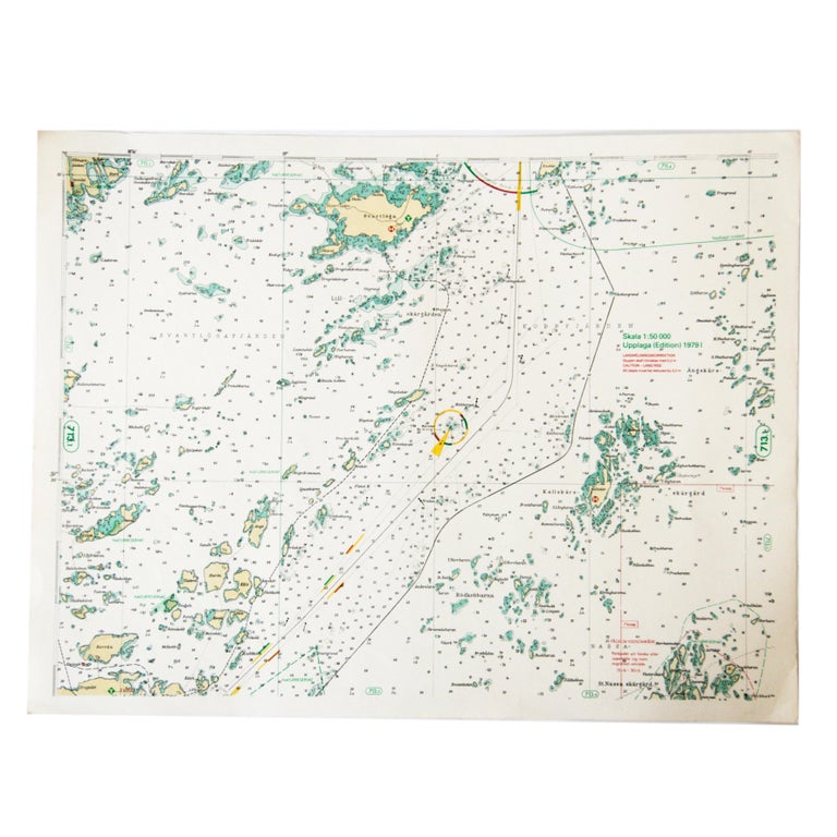 swedish nautical charts of the stockholm from 1970s for swedish nautical charts