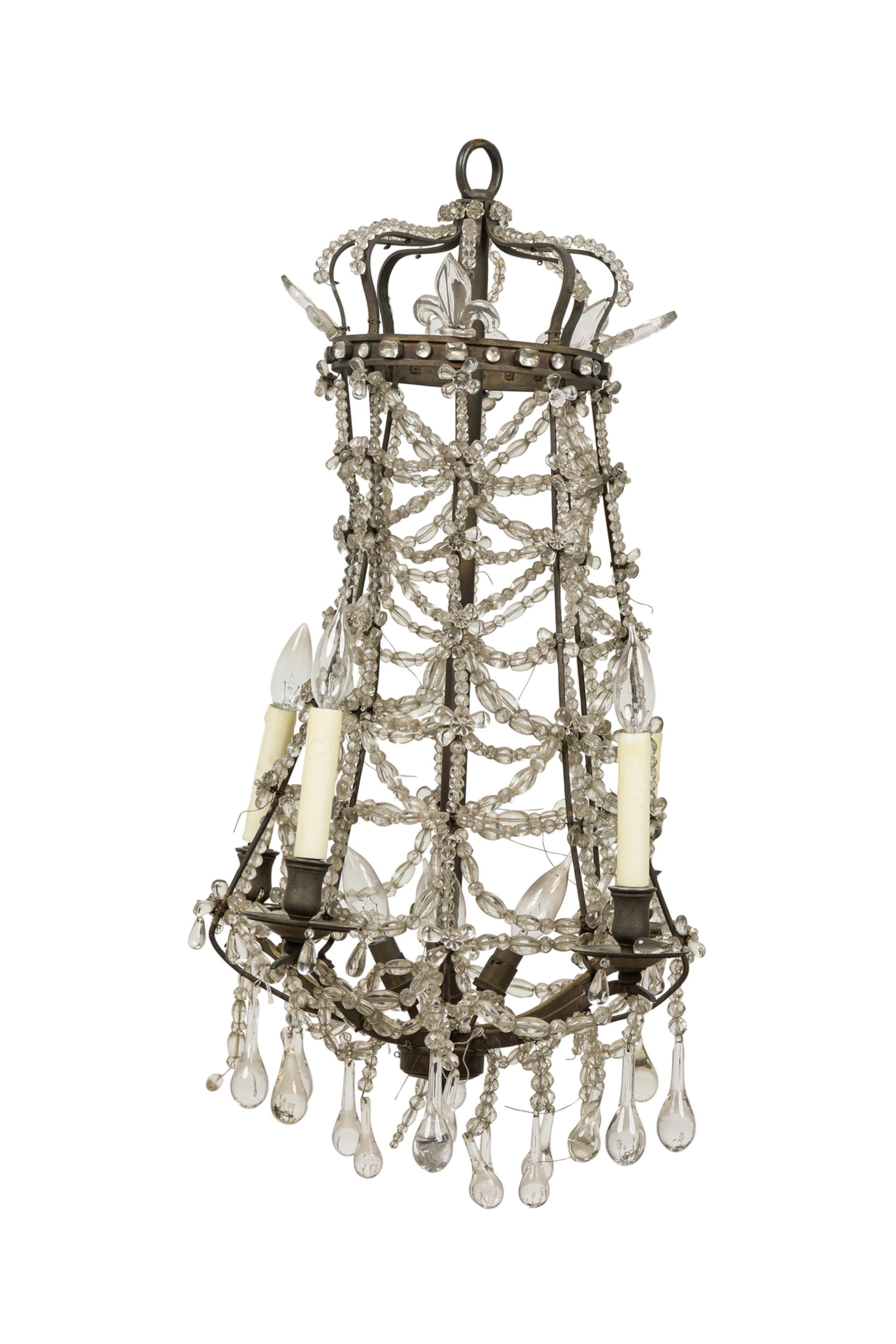 European Swedish Neo-Classic Early 19th Century Crystal Chandelier For Sale