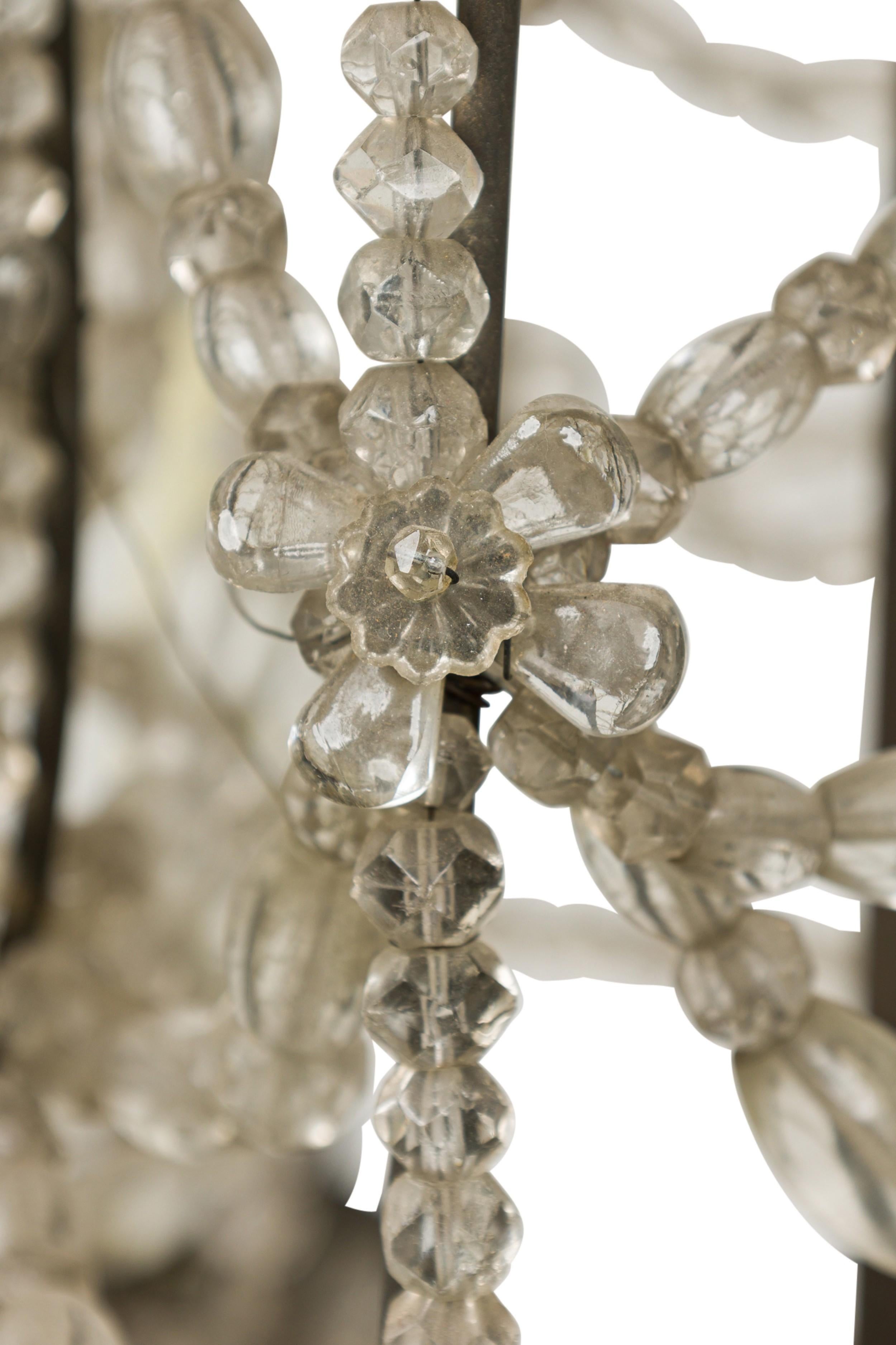 Metal Swedish Neo-Classic Early 19th Century Crystal Chandelier For Sale