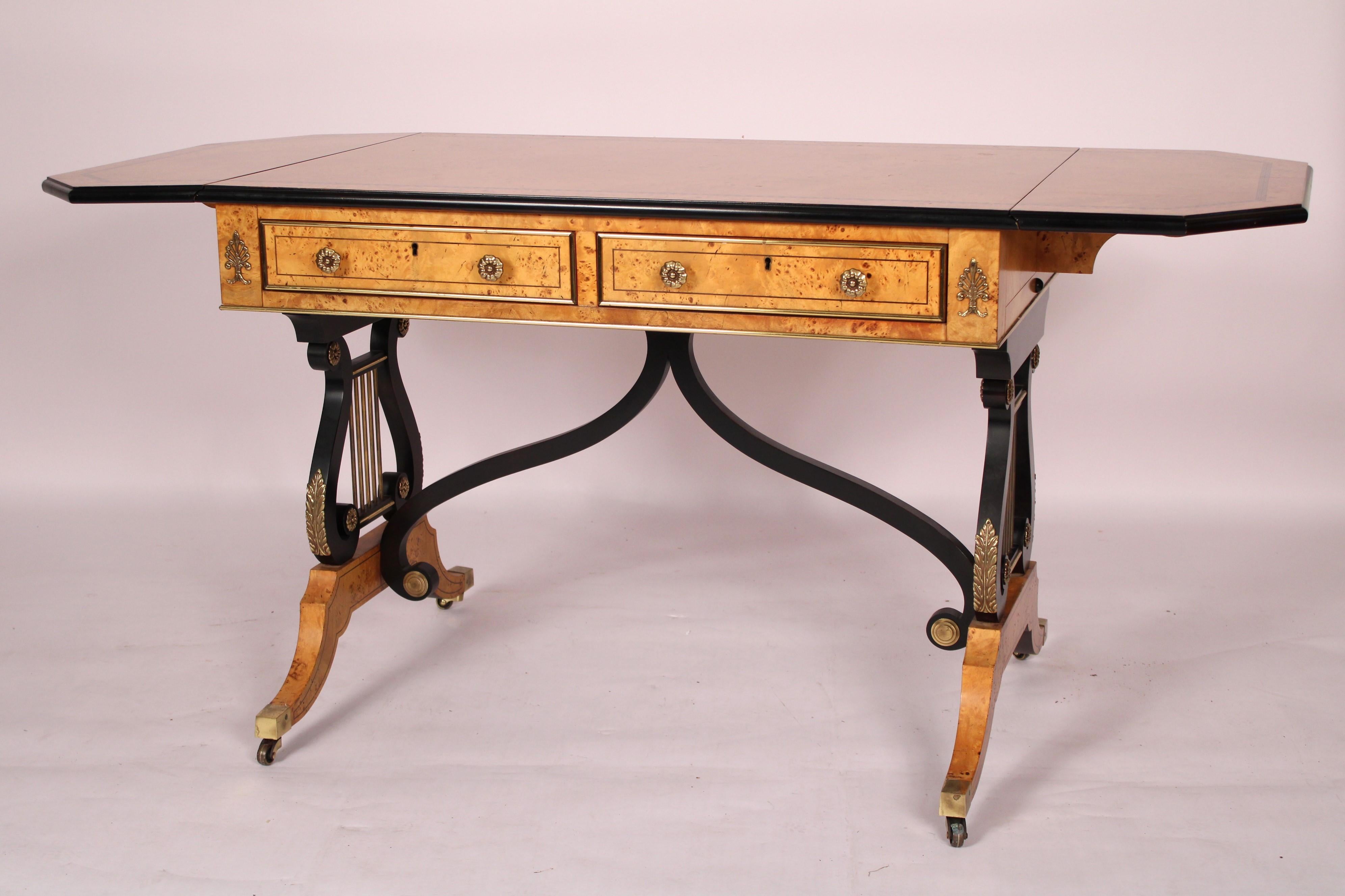 Neoclassical Swedish Neo Classical Style Writing / Sofa Table Made by Baker Furniture