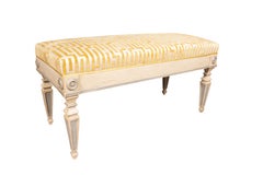 Swedish Neoclassic Painted Bench
