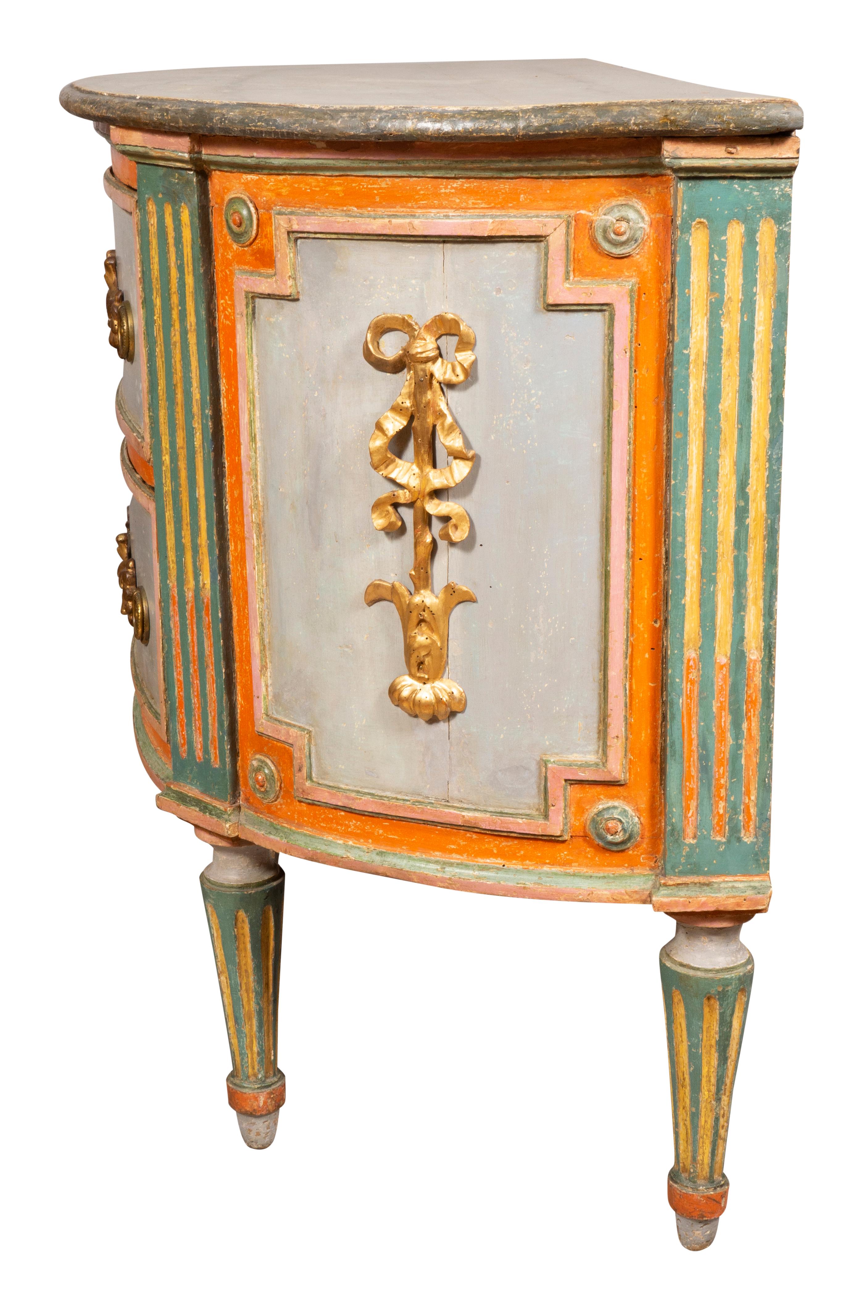 Italian Neoclassic Painted Commode For Sale 4
