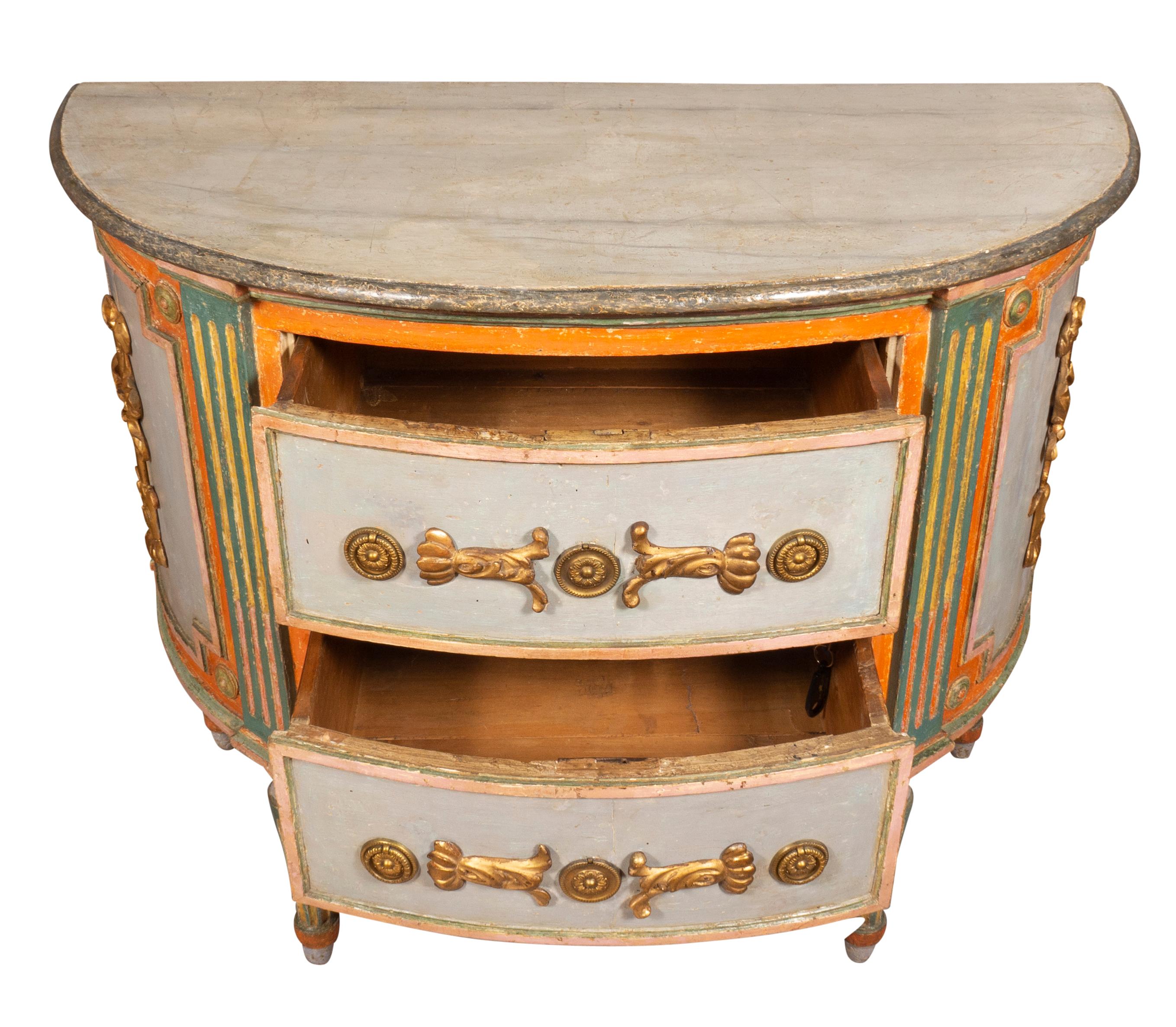 Italian Neoclassic Painted Commode For Sale 5