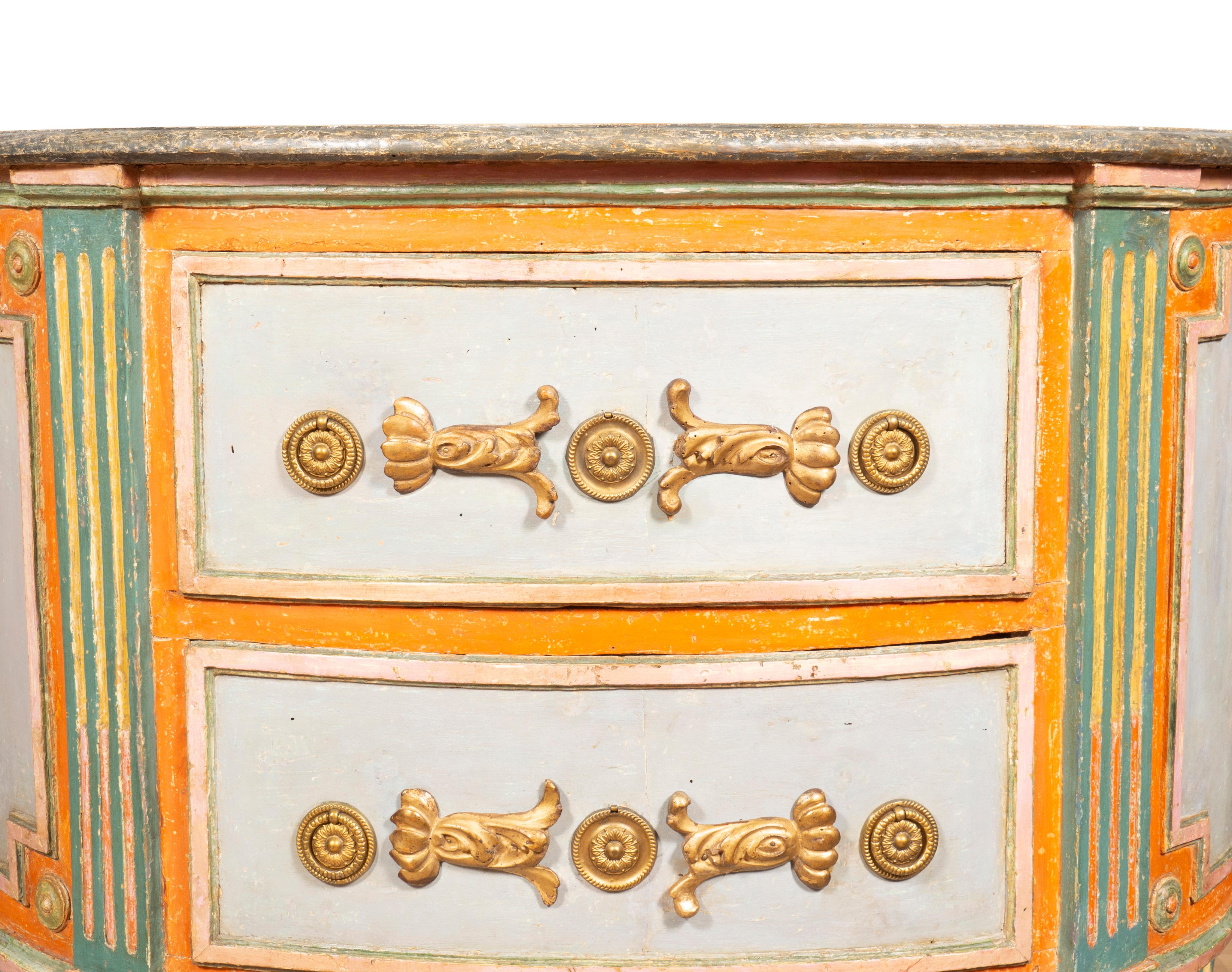 Italian Neoclassic Painted Commode For Sale 7