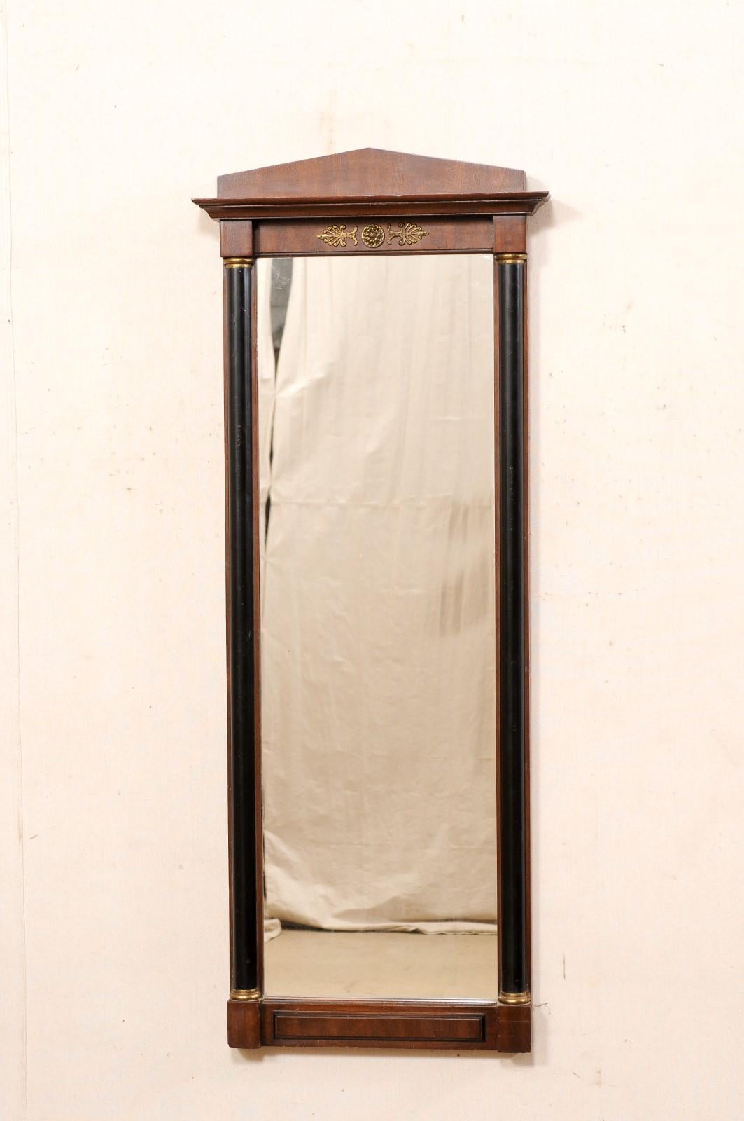 Neoclassical Swedish Neoclassic-Style & Slender Mirror, Early 20th Century