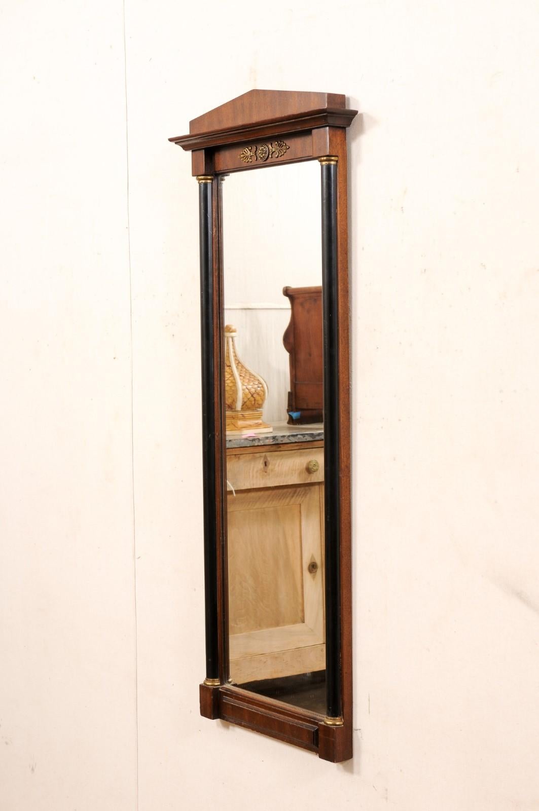 Swedish Neoclassic-Style & Slender Mirror, Early 20th Century 2