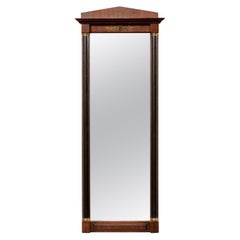 Antique Swedish Neoclassic-Style 
Slender Mirror, Early 20th Century