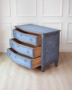 Swedish Neoclassical Blue-Painted Chest of Drawers, c. 1900–1910