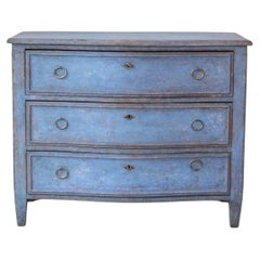 Swedish Neoclassical Blue-Painted Chest of Drawers, c. 1900–1910