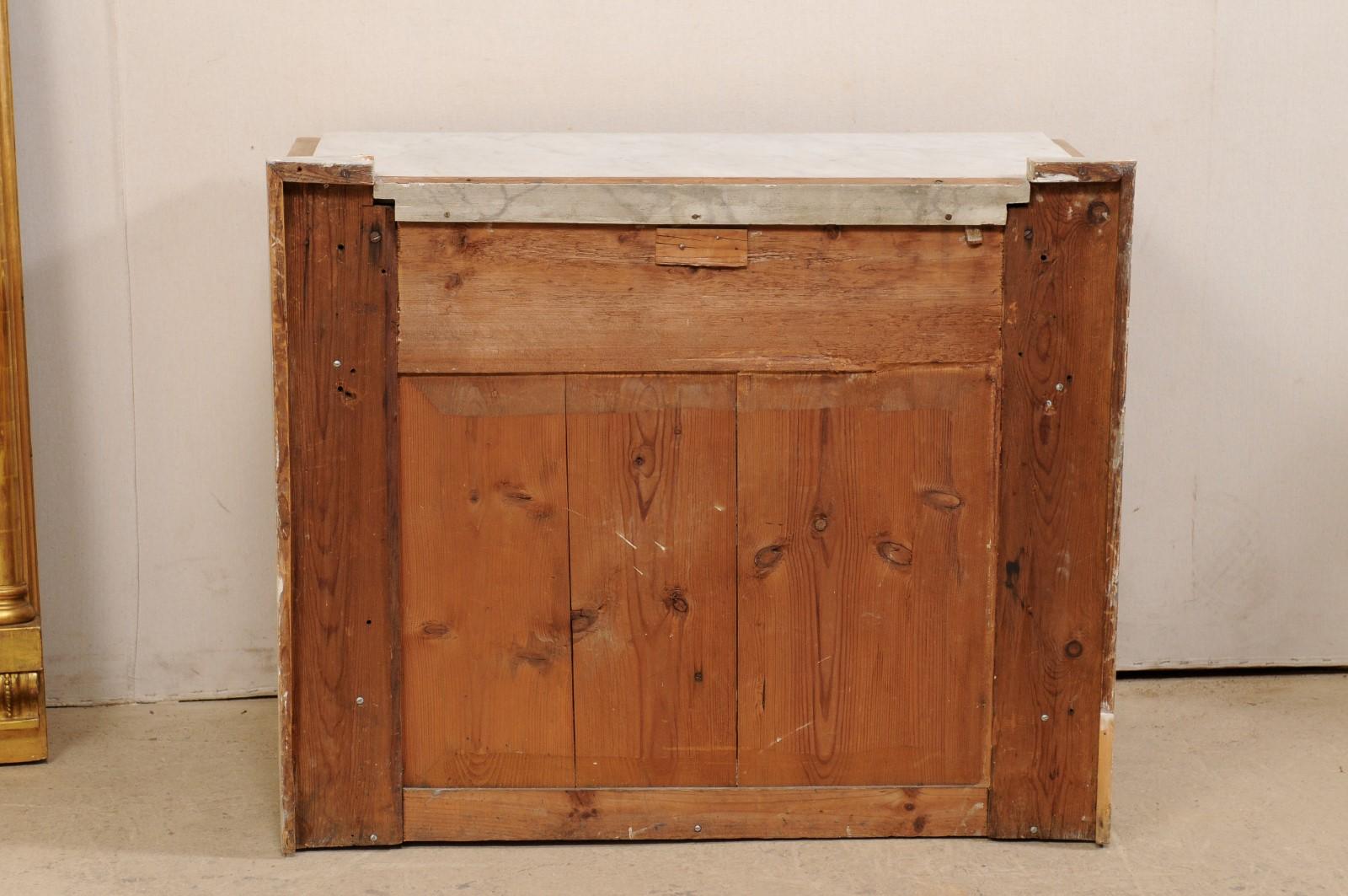 Console neoclassica svedese in legno intagliato e dorato con specchio di Johan Martin Berg in vendita 4