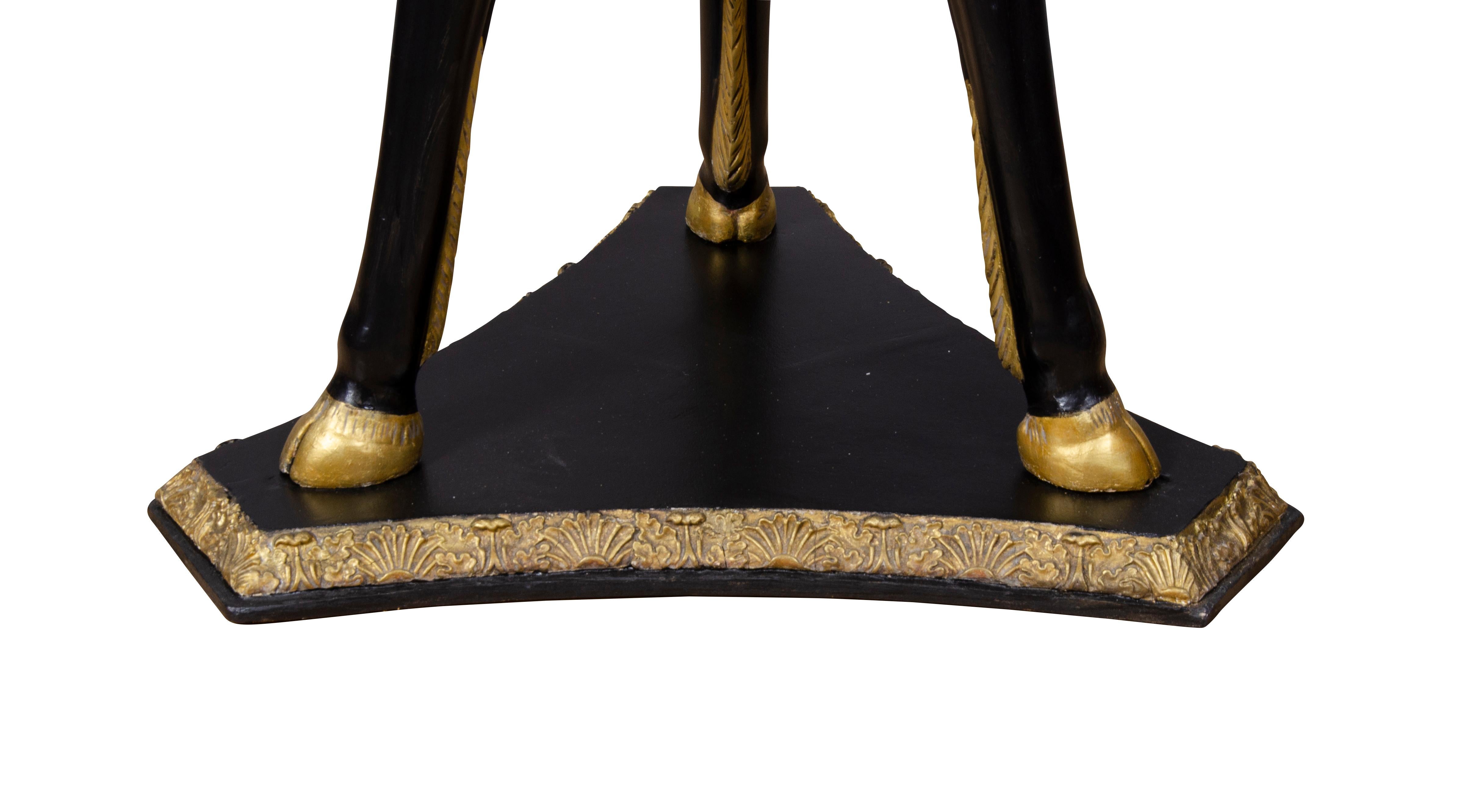 Swedish Neoclassical Ebonized and Giltwood Center Table For Sale 8