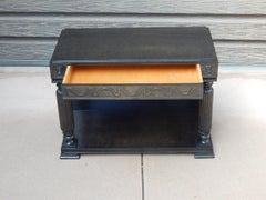Swedish Neoclassical End Table or Nightstand in Ebonized Birch, circa 1930