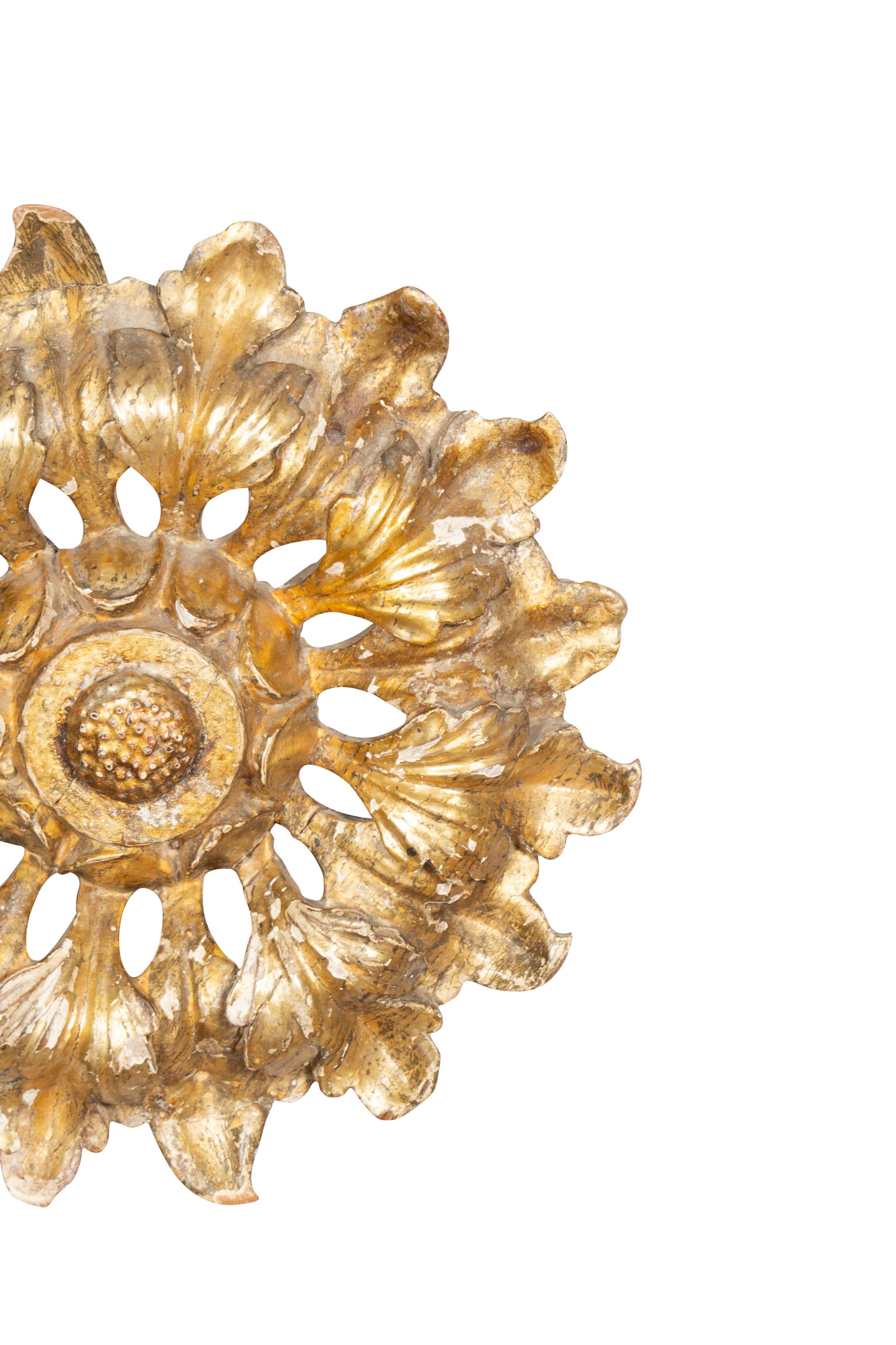 European Swedish Neoclassical Giltwood Ceiling Roundel For Sale