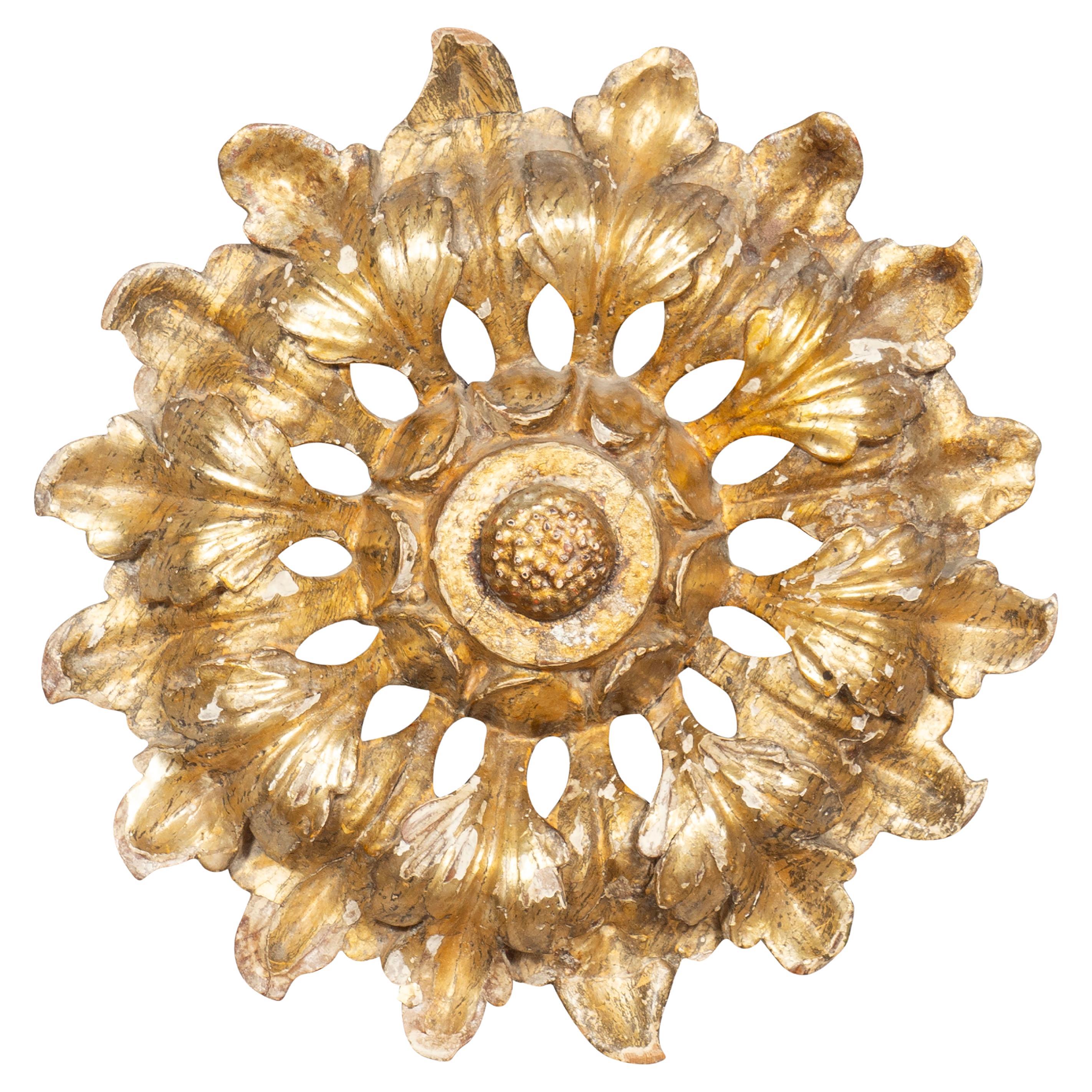 Swedish Neoclassical Giltwood Ceiling Roundel For Sale