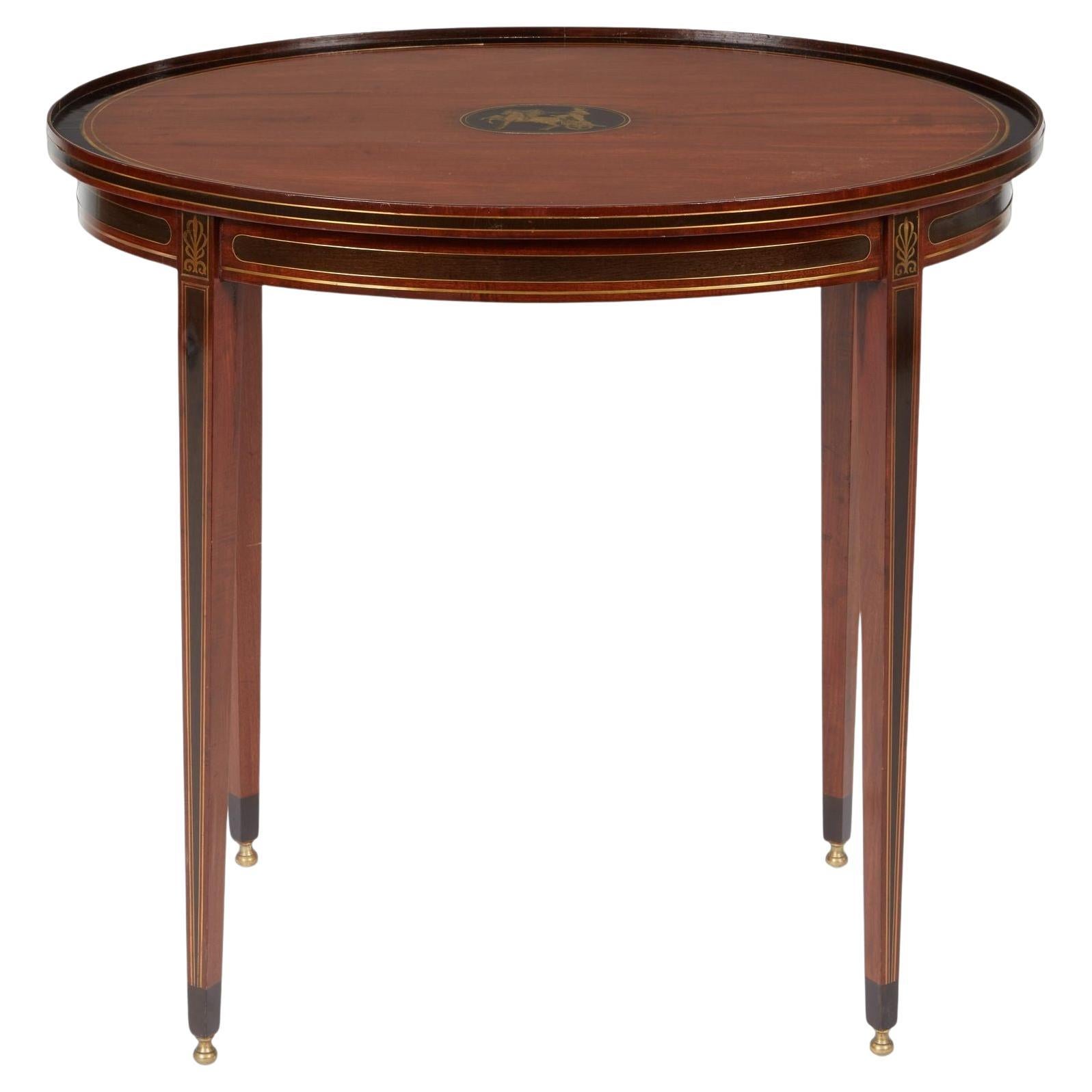 Swedish Neoclassical Oval Table For Sale