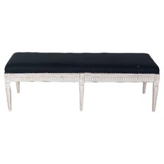 Swedish Neoclassical Painted Bench, 19th Century