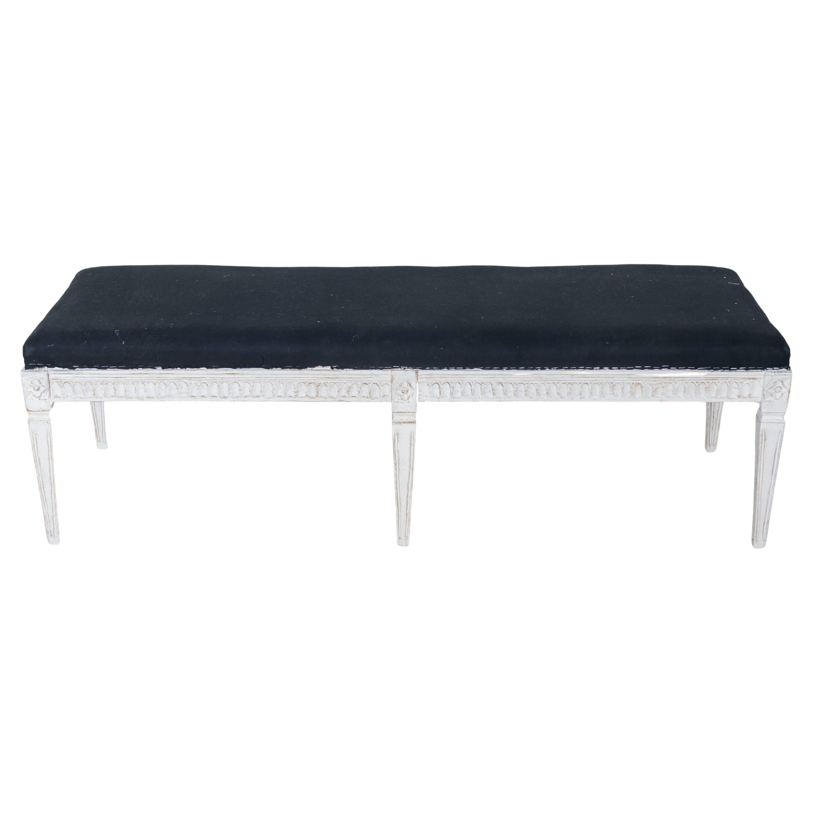 Banc peint néoclassique suédois, vers 1880