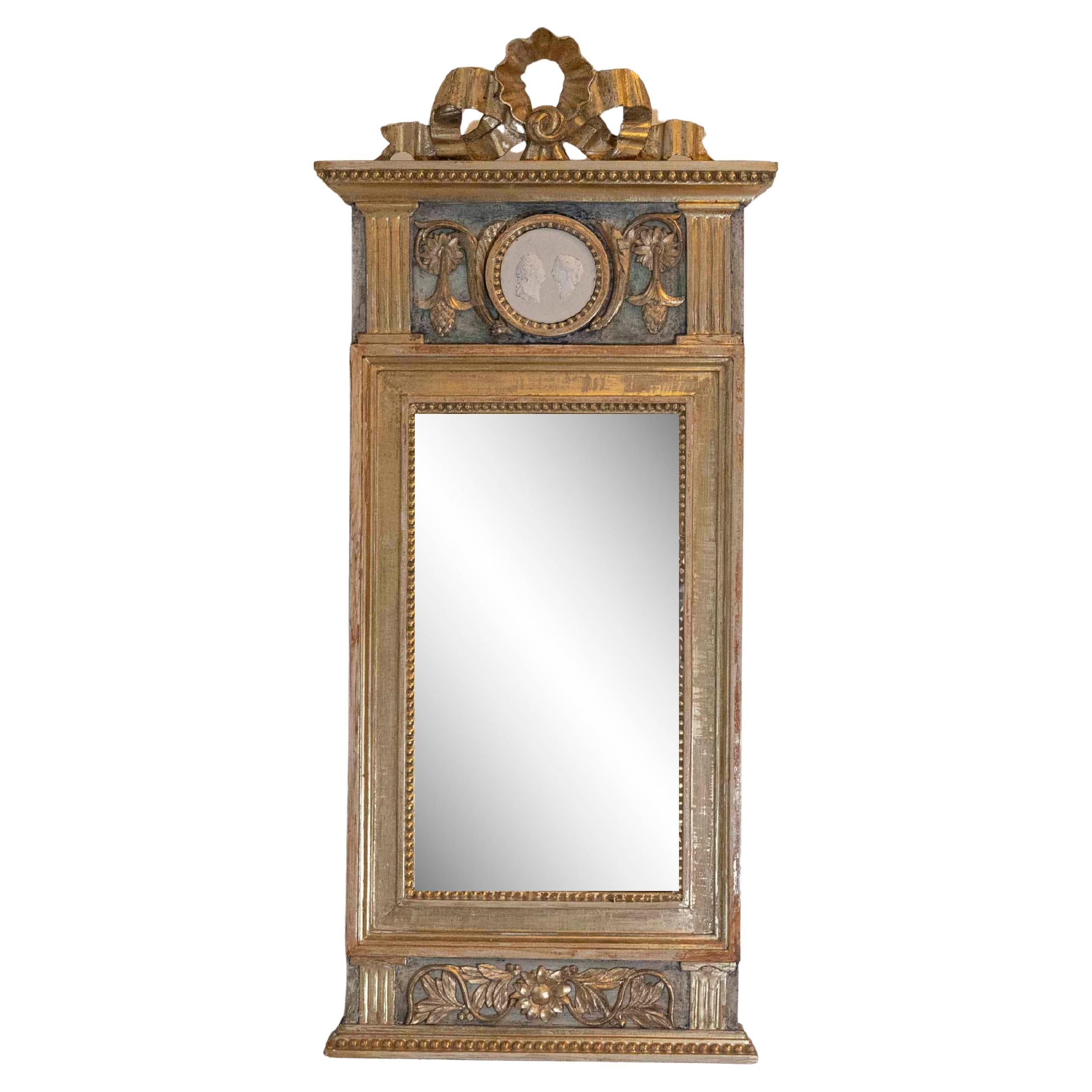 Miroir peint néoclassique suédois, vers 1810