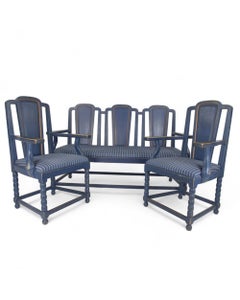 Swedish Neoclassical Painted Sofa and Two Armchairs, Early 1900s