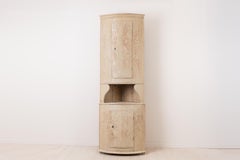 Swedish Neoclassical Pine Corner Cabinet