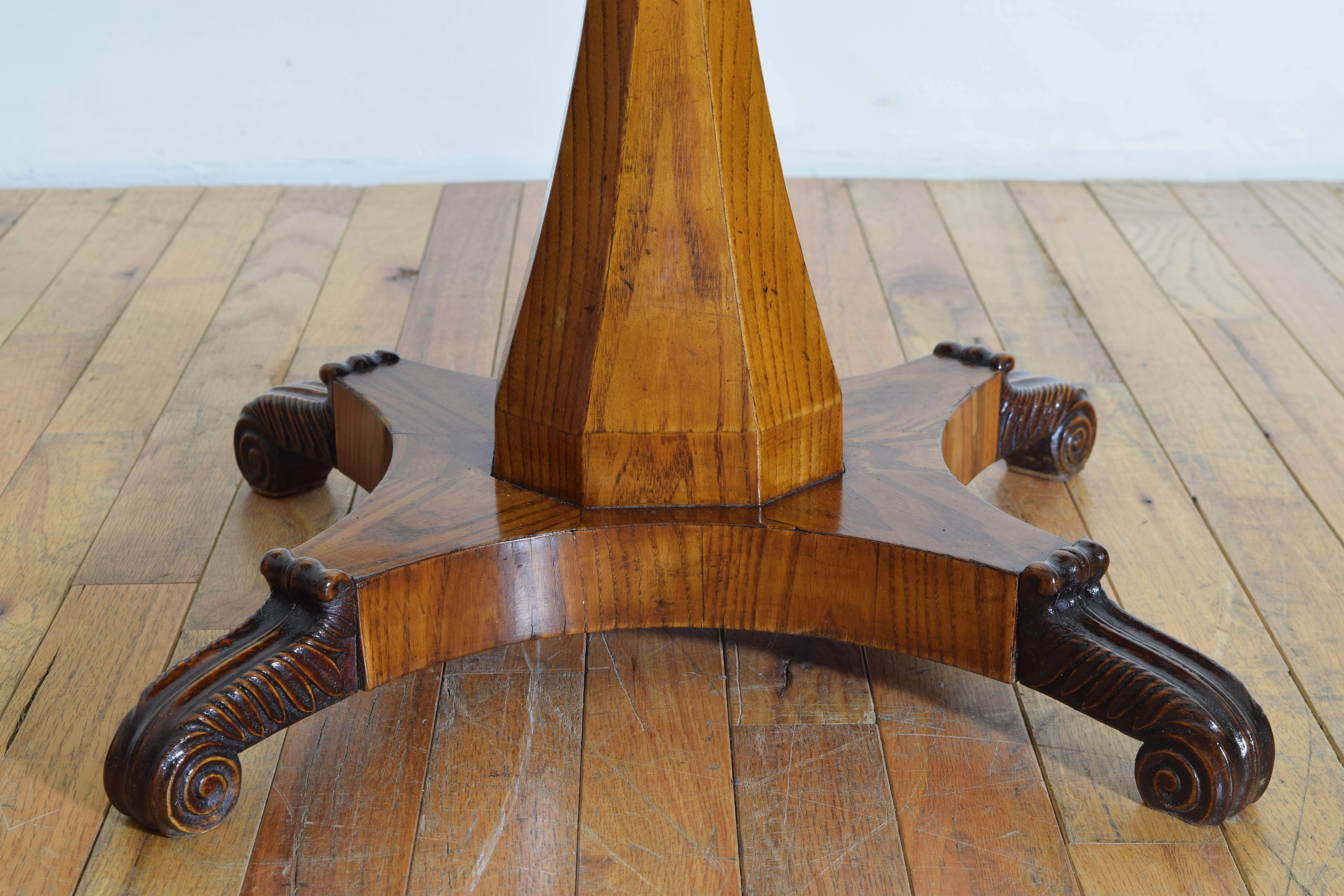 Swedish Neoclassical Revival Chestnut 1-Drawer Work Table, 3rdq 19th Cen 5