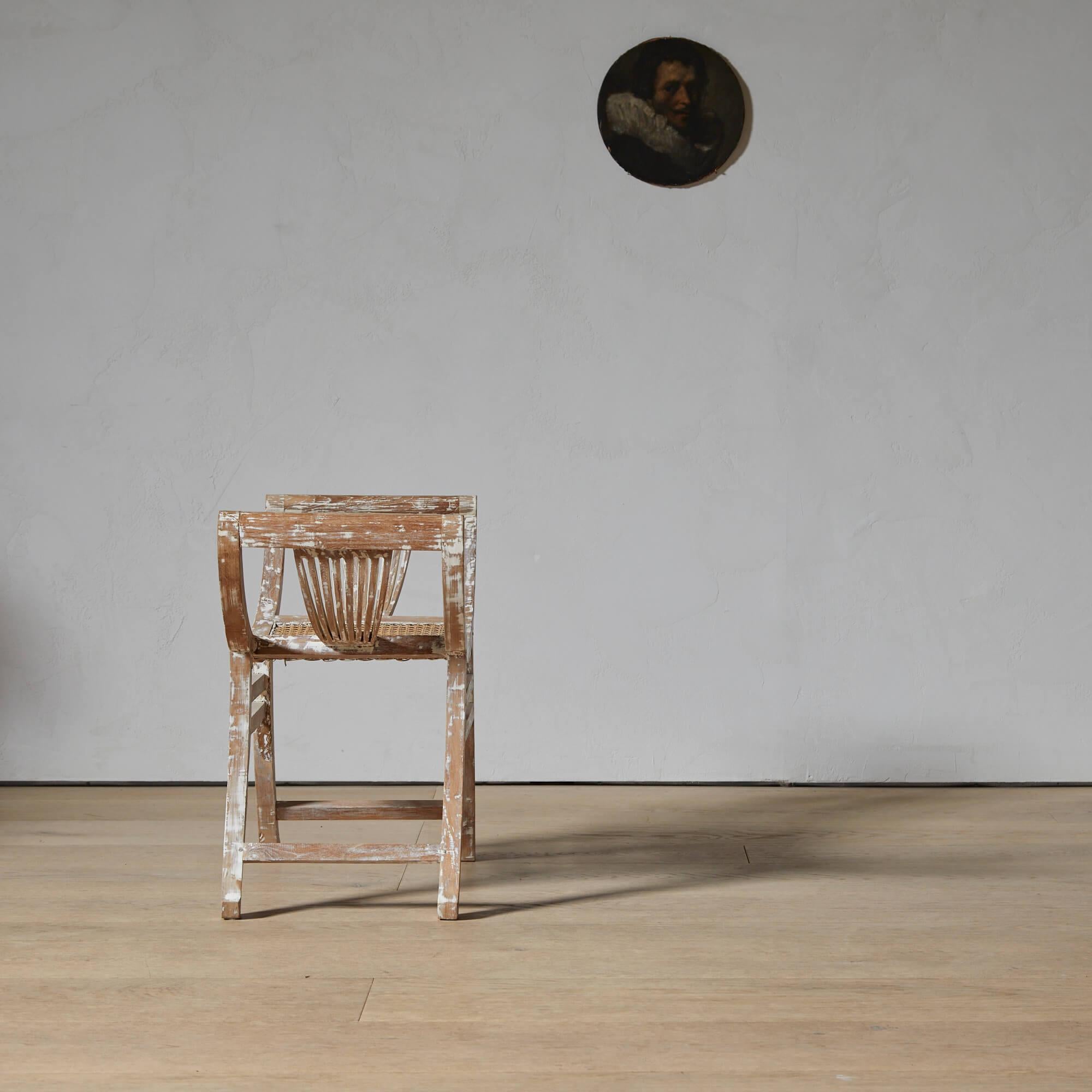 19th Century Swedish Neoclassical Stool For Sale