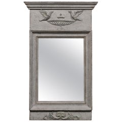 Swedish Neoclassical Style 19th Century Mirror with Doves Perched on an Urn