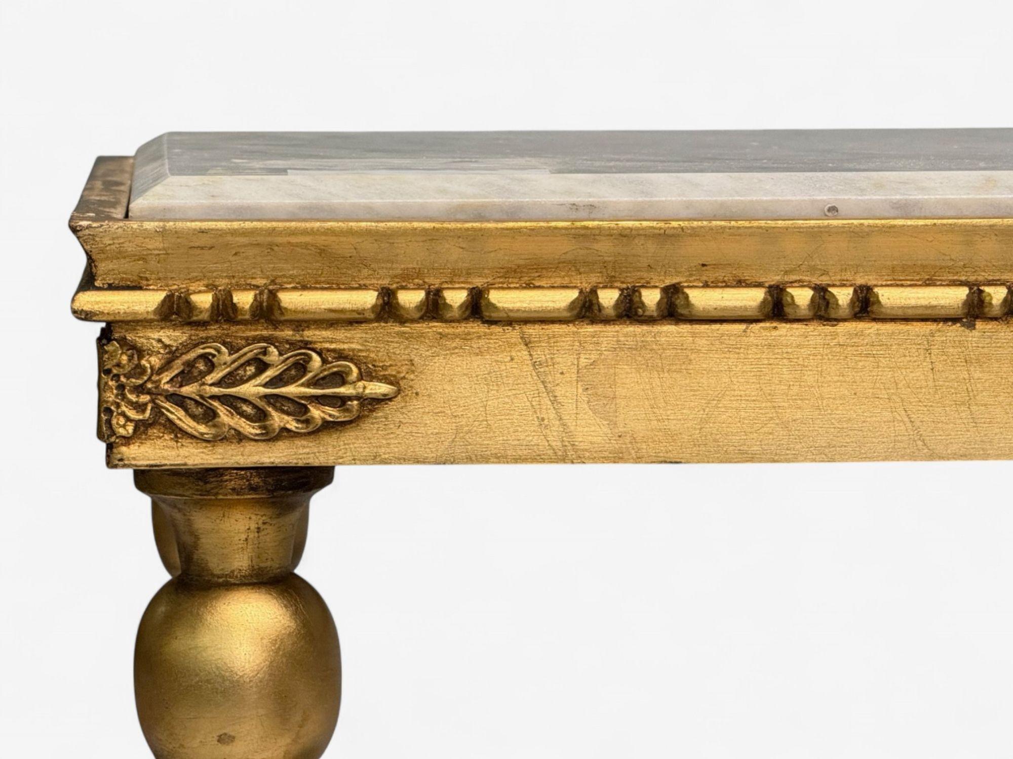 Schwedischer Neoklassizismus, Giltwood, Marmor, Konsolentische, Schweden, 20.Jh. im Angebot 2