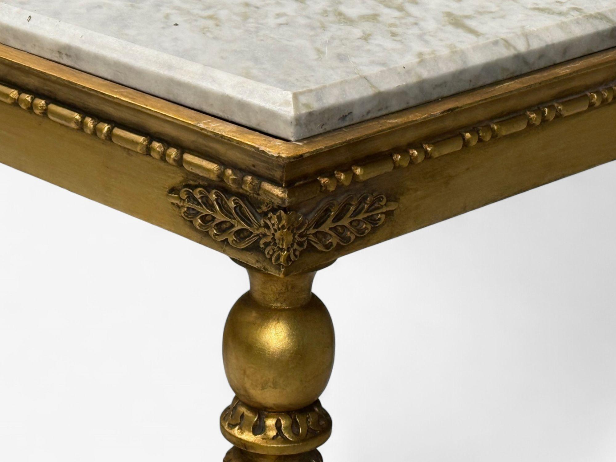 Schwedischer Neoklassizismus, Giltwood, Marmor, Konsolentische, Schweden, 20.Jh. im Angebot 4