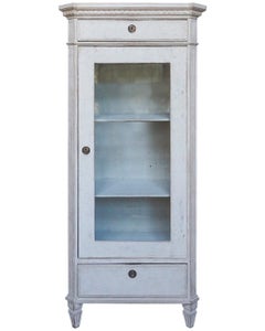 Swedish Neoclassical Style Glass Front Cabinet