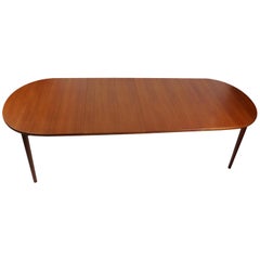 Swedish Nils Jonsson for Troeds Vintage Expanding Oval Teak Dining Table