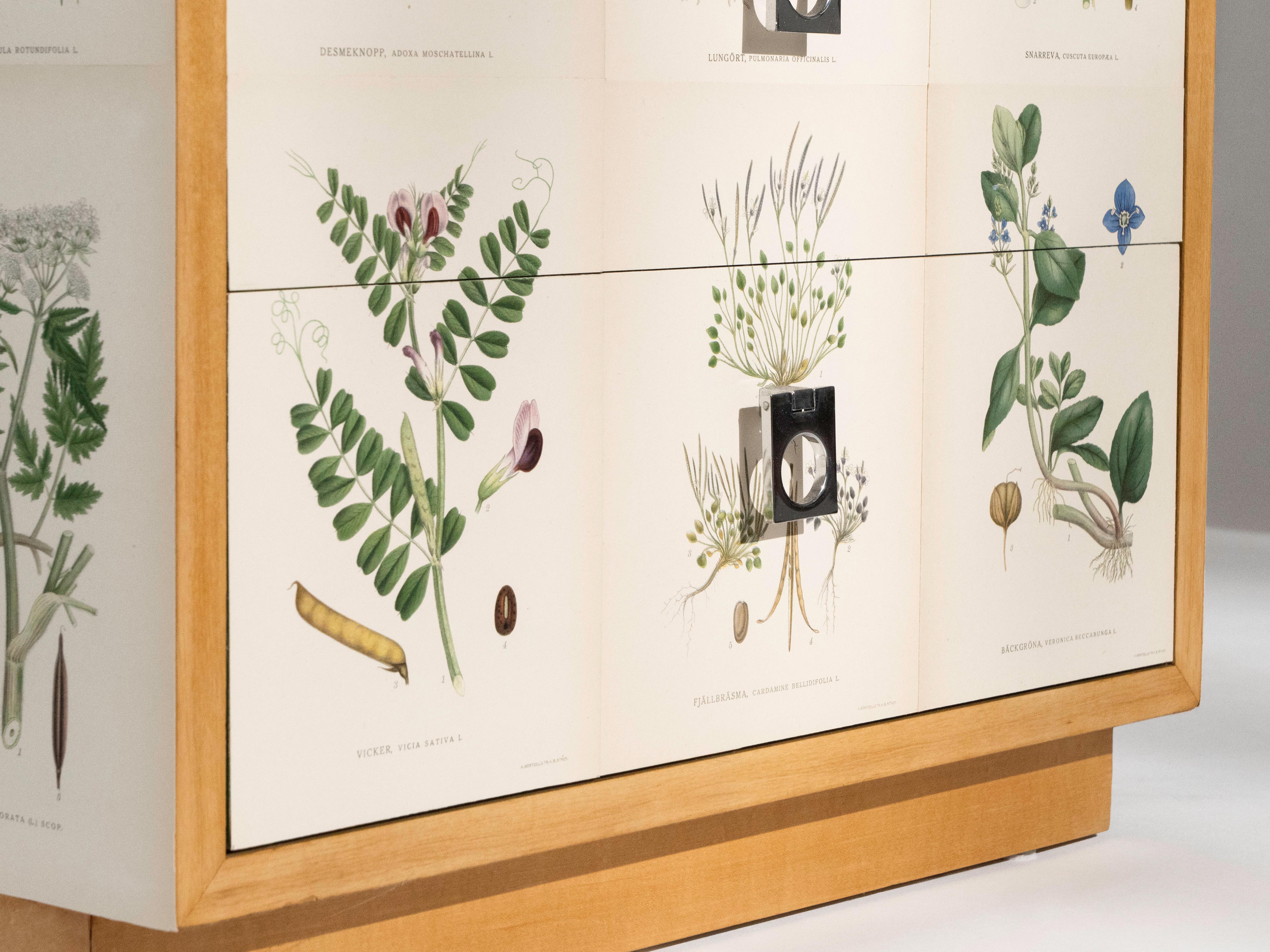 Par de armarios de abedul, estilo Josef Frank Escandinavo moderno en venta