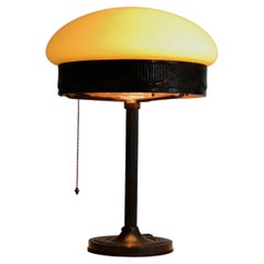 Swedish Nordic Classicism Table Lamp with Opaline Glass Dome Shade, 1920s–1930s