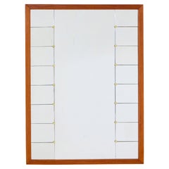 Swedish oak framed mirror by Glas and Tra
